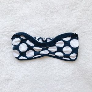 Abercrombie navy blue and white polka dot bralette